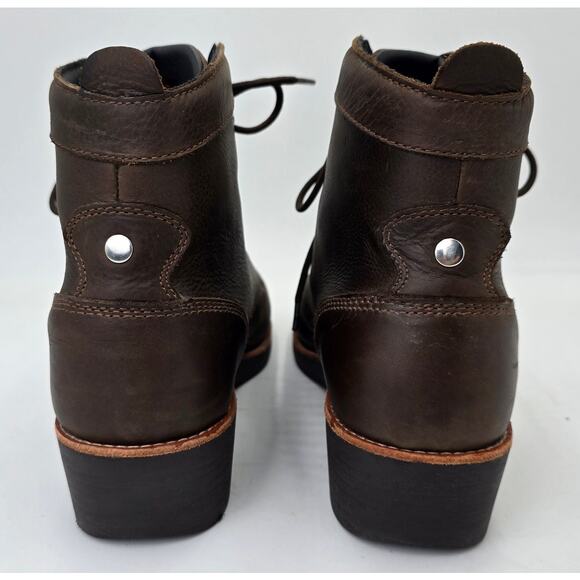 WORX By Red Wing Brown Ankle Boot Steel Toe ASTM Safety Work Bootie Women's 9.5W - Picture 4 of 9